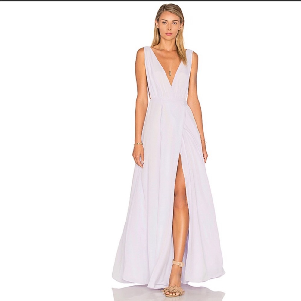 Lovers + friends Leah gown in Lavender